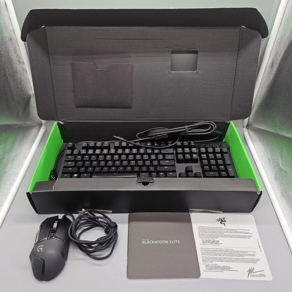 Razer BlackWidow Elite Mechanical Gaming Keyboard W Logitech G502 Mouse Tested